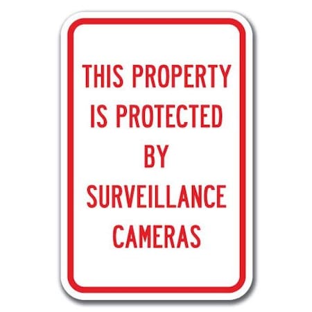 Signmission Safety Sign, 12 in Height, Aluminum, Video Surv - This Prop A-1218 Video Surv - This Prop